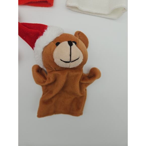 Christmas Hand Puppet Super Soft Plush Kid Child Toy LOT OF 5 Santa Snowman Bear - Picture 7 of 11